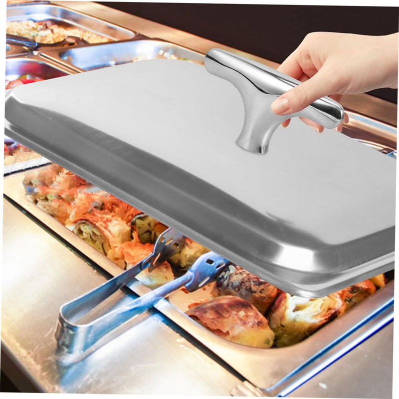 Mikinona 2pcs Stainless Steel Buffet Tray Handle Replacement for Buffet