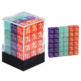 FIGURESLAB 36PCS 12mm MTG Life Counters Dice Set with Box, MTG +1/+1 Tokens 6 Sided Mini Dice Set for Magic The gatering, Compatible with TCG CCG Magic Card Gaming Accessories