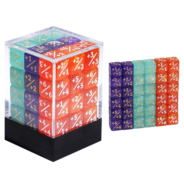 FIGURESLAB 36PCS 12mm MTG Life Counters Dice Set with Box,
