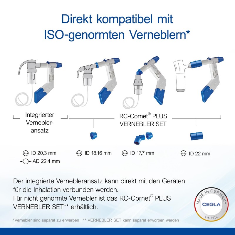 CEGLA RC Cornet PLUS OPEP Respiratory Therapy Device to Support
