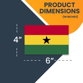 Magnet Me Up Ghana Ghanaian Flag Car Magnet Decal, 4x6 Inches, Heavy Duty Automotive Magnet for Car, Truck SUV