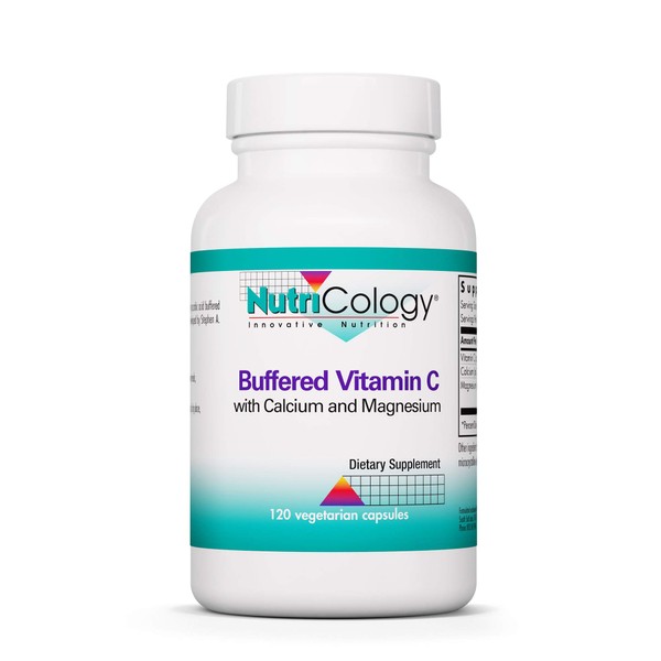 Nutricology Buffered Vitamin C - Calcium, Magnesium, Immune Support - 120 Vegetarian Capsules