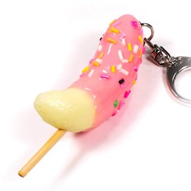 Food Sample Keychain Choco Banana (Pink) 285PK