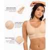 FeelinGirl Post Surgery Bra Front Closure Compression Bra Wirefree Mastectomy