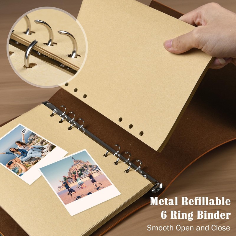 Journal Blank Pages Polyurethane (PU) Leather Refillable Vintage Sketch Book