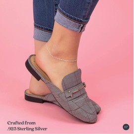 KEZEF Twisted Curb Chain - Sterling Silver Singapore Twisted Curb Chain Italian - Premium Finish - Elegant Design Twisted Rope Chain Necklace - Ideal Twisted Chain for Women - 2mm