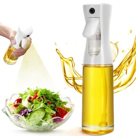 Hommody Oil Sprayer for Cooking, 200ml/6.75oz Olive Oil Spray Bottle with Pre-pressurization Technology, Food Grade Glass Oil Mister for Kitchen, Air Fryer, Salad, Roasted Vegetable