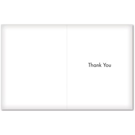 Thanks a Bunch - Big Thank You Card with Envelope (Extra Large 8.5 x 11 Inch) - Elegant Flower Font Appreciation Card for Friends and Family - Simply Beautiful Stationery Notecard J2359ATYG