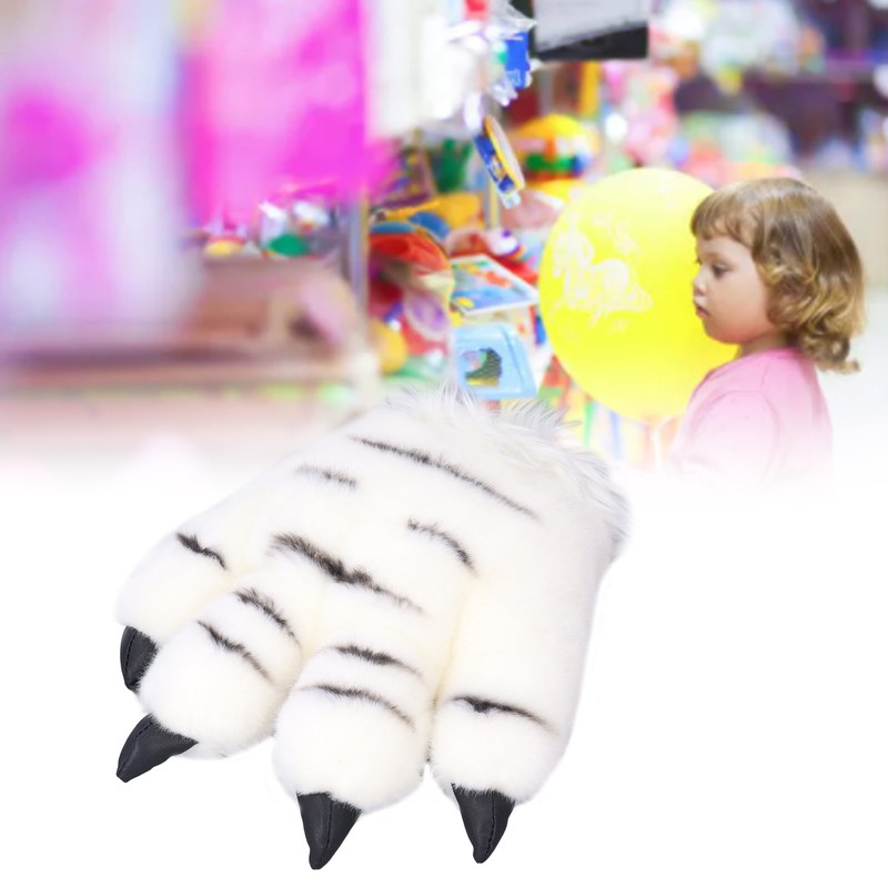 Simulation Animal Claw Gloves Cute Tiger Claw Plush Gloves Werewolf