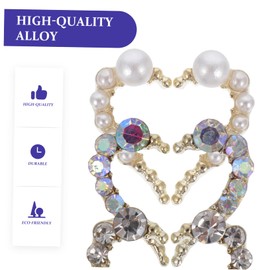 TOVINANNA 12pcs Heart Shaped Nail Rhinestones Manicure Charms Metal Studs DIY Nail Art Decoration for Stylish Creative Designs Luster for Parties and Weddings