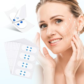 200Piezas Face Lift Tape para Rostro，Parches Antiarrugas，Invisible Face Lift Tape para Rostro， Etiqueta Estiramiento Facials para Cara para Reducir Las Arrugas Faciales de Doble Barbilla y La Piel Flácida