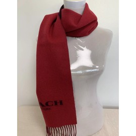 Coach NWT COACH CASHMERE True Blood Oxblood Double Faced Muffler F56542