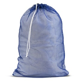 Handy Laundry Mesh XL Laundry Bag - Durable, Machine Washable with Secure Drawstring Closure - Perfect for College Dorms, Laundromats, Apartments (Blue, Large 24" x 36")