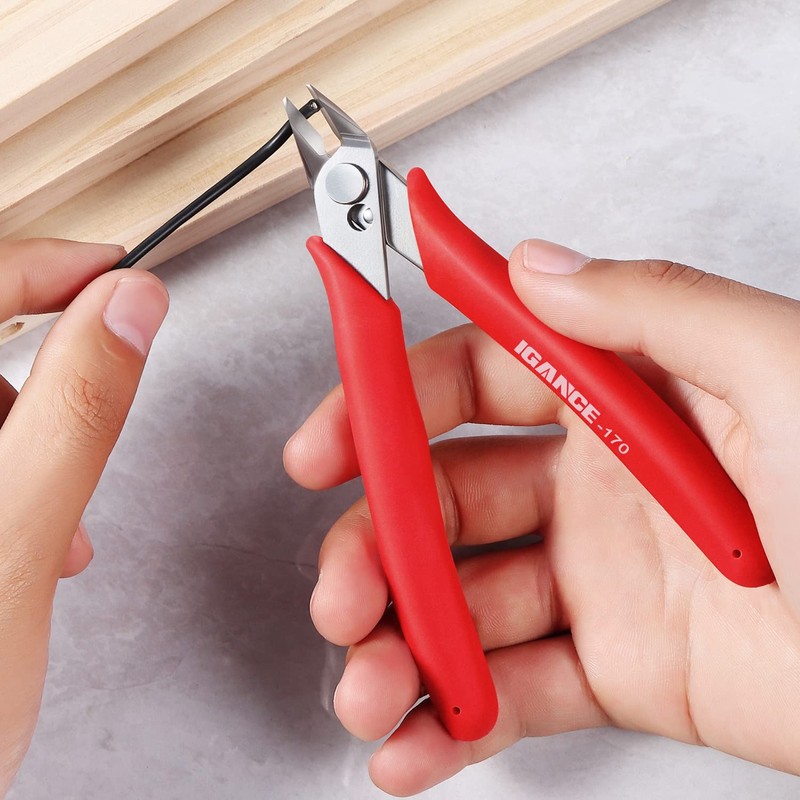 IGAN-170 Flush Wire Cutters (Pack of 2), Precision Jewelry Making