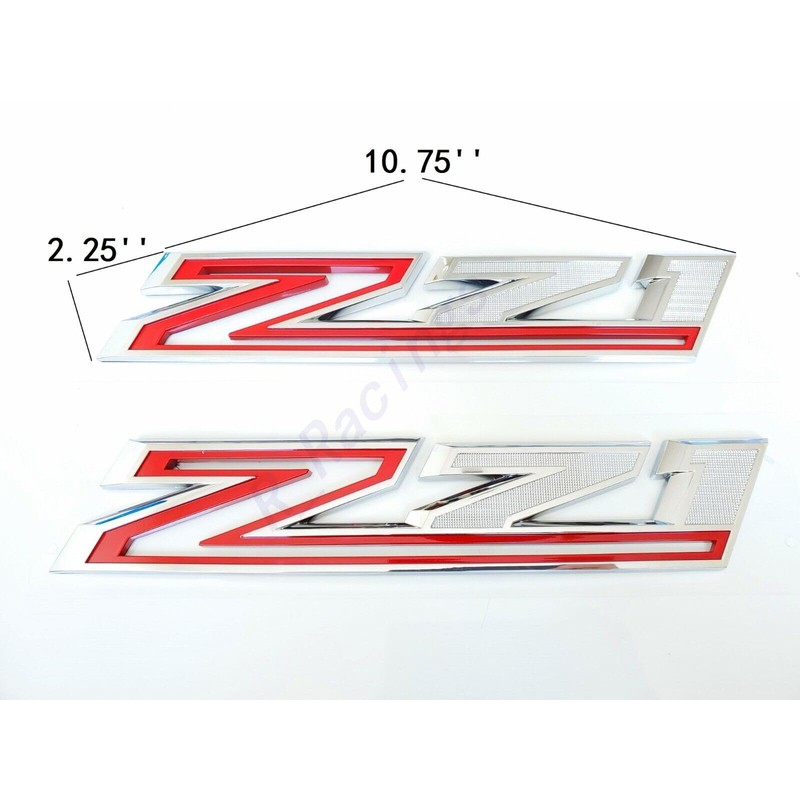 2PCS ⁠Chrome & Red 2019-2026 for Silverado Z71 Emblem Badge