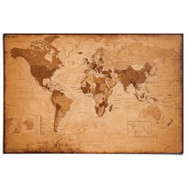 Weltkarte - Antik Poster Print, 92x61 cm