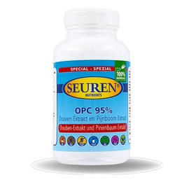 Seuren Nutrients | OPC 95% | Resveratrol 200 Kapseln | Hochdosiert | Traubenkernextrakt | Reines OPC - 100 Naturlich Vegan