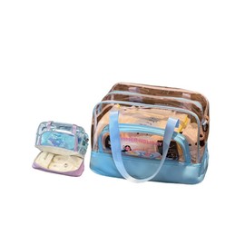 FLORPERRY Makeup Bag, Large Capacity, Cosmetic Pouch, Makeup Pouch, Portable, Cosmetic Bag, Vanity Pouch, Travel Bag, Fitness Wash Bag, Wet & Dry Separation, Waterproof, Travel, Spa, Bath, Swimming