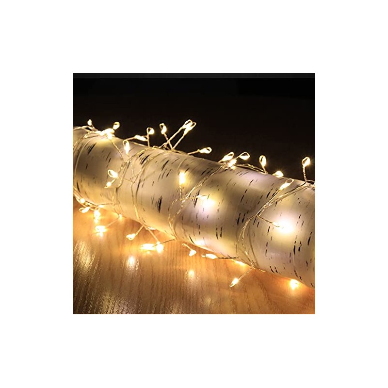 Snowtime 200 4m Copper Wire Cluster Lights With Warm White