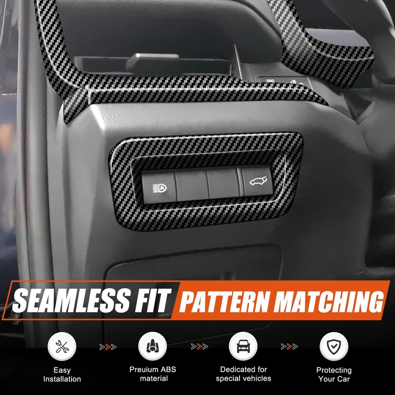 Headlight Control Switch Panel Frame Trim Compatible with Toyota Grand