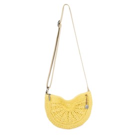 The Sak Ryder Small Crossbody Purse - Hand Crochet Women's Handbag for Everyday & Travel - Mini Cross Body Bag With Zipper Closure & Adjustable Shoulder Bag Strap - Chartreuse Sunbeam