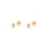 9 K Yellow Gold Flower Baby Earrings
