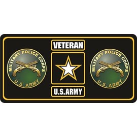 U.S. Army Veteran Military Police Photo License Plate