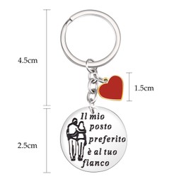 VGWON Couple Keychains with Gift Box, Romantic Gift for Him/Her, Girlfriend/Girlfriend for Valentine's Day and Christmas, Laser Engraved 316L Stainless Steel Keychain, silver