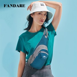 FANDARE Unisex Sling Bags Chest Shoulder Hiking Backpack Women Men Crossbody Bags Cover Pack Sport Rucksack for Travel Bicycle Sport Gym Daypacks with Earphone Hole Small Daypacks Dark Blue