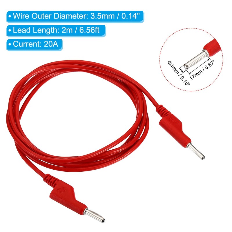 PATIKIL 4 mm Banana Plug to Banana Plug Test Leads