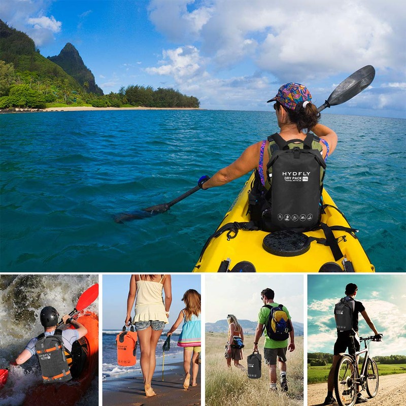 Outdoor Waterproof Dry Bag River Trekking Floating Roll-top Backpack Drifting
