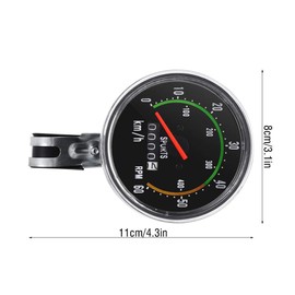 Cycling Speedometer,Mechanical Odometer,Durable Quality Aluminum Alloy Accurate Mechanical Odometer Speedometer for 26/27.5/28/29 inch Bikes,Bicycle Tricycle, bike speedometer bike computer spee