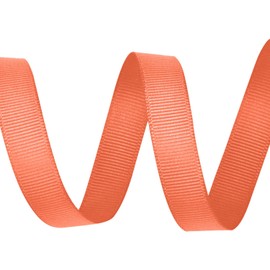 WedDecor Grosgrain Neon Orange Ribbon for Gift Wrapping, 10mm x 10m Solid Polyester Ribbon Perfect for Wedding Decor, Sewing, Dresses, DIY Crafts Floristry, Events, Scrapbooking Decorations