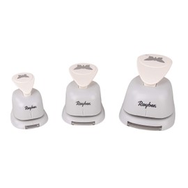 Rayher Butterfly Paper Punch set for crafts, Set of Craft Punches for card making in three different sizes