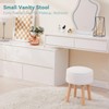 BRIAN & DANY Vanity Stool, Sherpa Vanity Stool Chair with