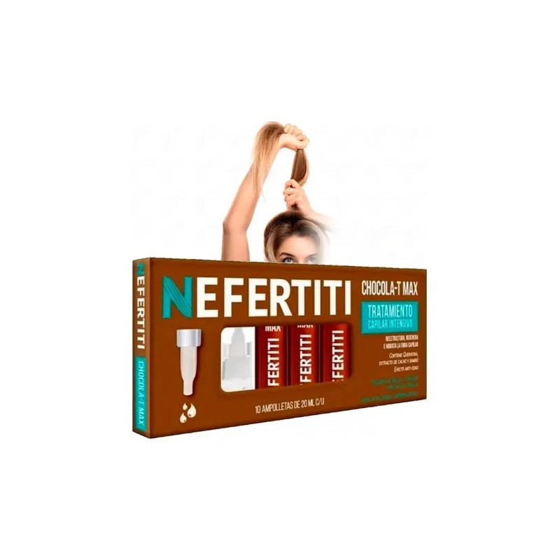 Ampolletas Para Cabello Teido Maltratado Chocola-t Max Nefertiti 10pzas