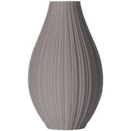 3D Vase Sofia Flower Vase/Decorative Vase 15 cm for Cut / Dried Flowers Sustainable Waterproof (Light Grey)