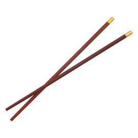 NUZAMAS 10 Pairs of Reusable Wooden Chopsticks, 25cm, Red Sandalwood, Hand Wash Only
