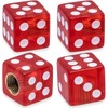 MEAJOO 4PCS Dice Shape Tire Valve Stem Caps, Universal Copper