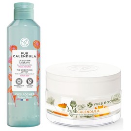 Yves Rocher Set PURE CALENDULA Locin Facial Alisante (200 ml)  Crema Facial DaNoche Regeneradora (50 ml)                                              