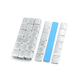Partuto 15 Pcs Universal Wheel Balance Weights - Iron Silver Tone