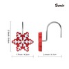 Sunlit Christmas Shower Curtain Hooks Snowflakes Shower Curtain Rings, Resin,