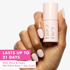 Olive & June Gel Polish | UV LED Nail Lamp Needed | Long Lasting Formula | Up to 21 Days of Wear | Damage-Free Removal | Salon-Quality Manicure, Pedicure at Home | GH | Baby Pink