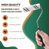 60 Pack 4 Inch Microfiber Paint Roller Covers with 2pcs
