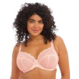 Elomi Women's Charley Stretch Lace Underwire Plunge Bra, Ballet Pink, 42G