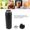 Stainless Steel Water Bottle Leak Proof Black Lightweight Insulated Water