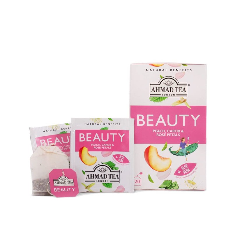 Ahmad Tea Natural Benefit Tea | Peach, Carob & Rose
