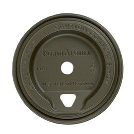[1,000 Count] Plastic FoamAroma Brown Coffee Cup Dome Lids - Fits 10/12/16/20/22 oz Hot Cups - Premium Aroma Enhancing Lids - Hot Cup Factory
