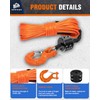 METOWARE Synthetic Winch Rope Kit, 1/4" x 50ft 10,000 LBS