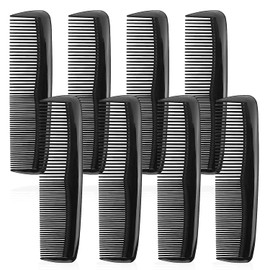 Gisdo 50 Pack Black Plastic Pocket Combs, Individually Wrapped for Hotels, Airbnb, Shelters, Nursing Homes, Charities, and Homeless Outreach